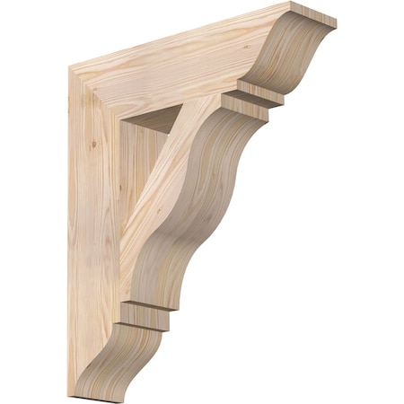 Ekena Millwork Funston Traditional Smooth Bracket, Douglas Fir, 5 1/2"W x 22"D x 26"H BKT06X22X26FST01SDF